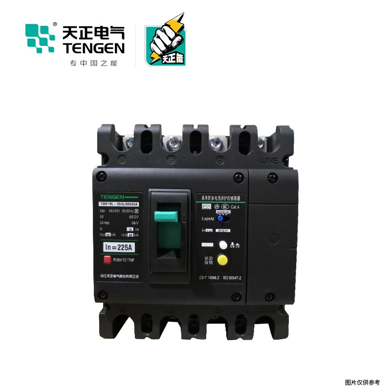 天正电气 TENGEN 塑壳断路器带漏保TGM1NL-400L/3N300A 315A 100/300/500mA330031400198